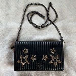 Coach quilted crystal embellished Callie clutch